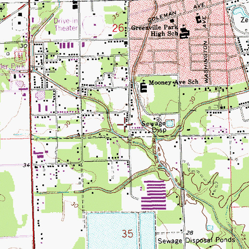 Topographic Map of Unity Progressive Missionary Church, LA