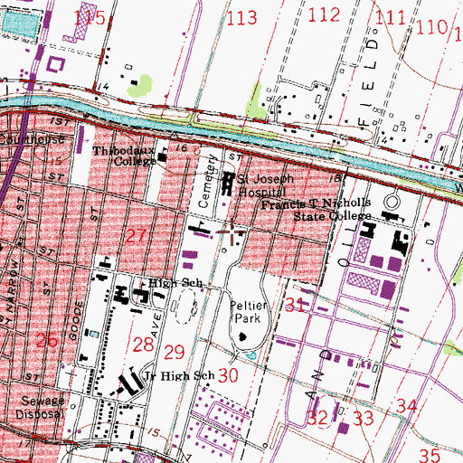 Topographic Map of University Baptist Church, LA