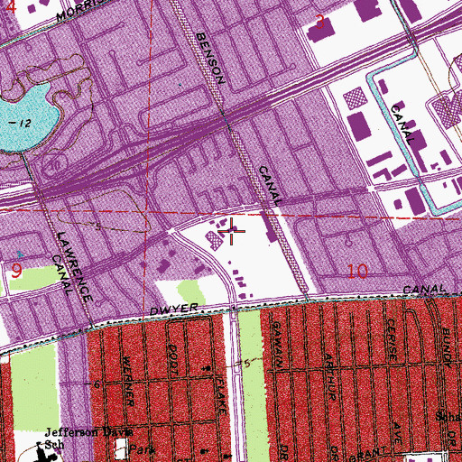 Topographic Map of Upper Room Bible Church, LA