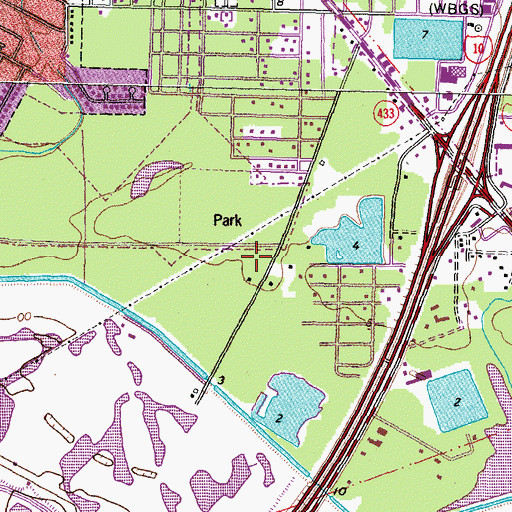 Topographic Map of Upper Room Bible Church, LA