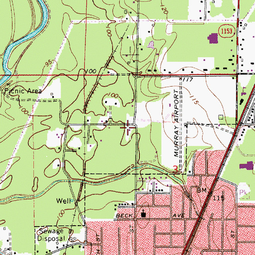Topographic Map of Victory Bible Baptist Church, LA