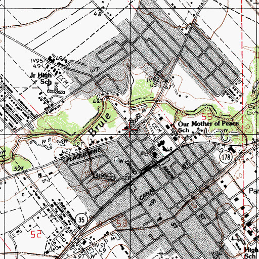 Topographic Map of Victory Life Christian Center, LA