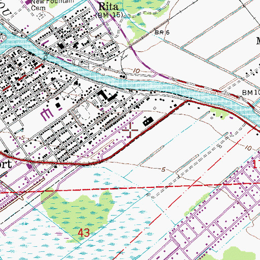 Topographic Map of Victory Life Church, LA
