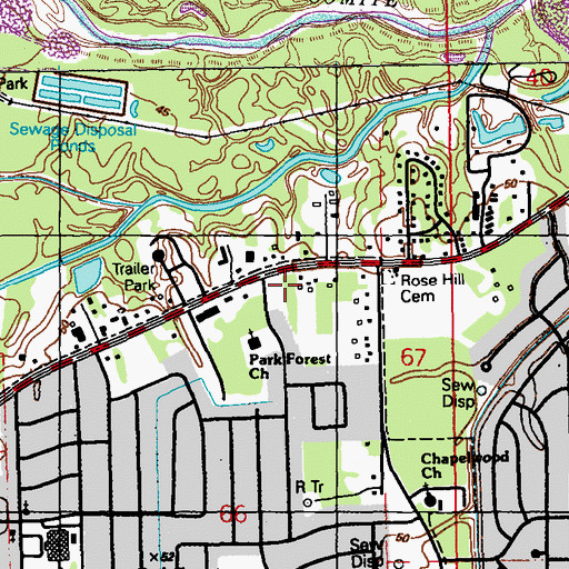 Topographic Map of Voice of Pentecost Church, LA
