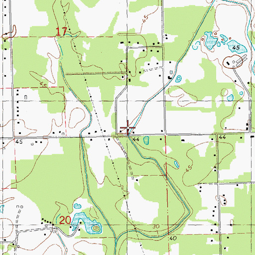 Topographic Map of Way Christian Center, LA