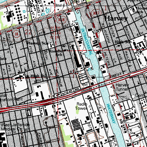 Topographic Map of Way Maker Ministry, LA