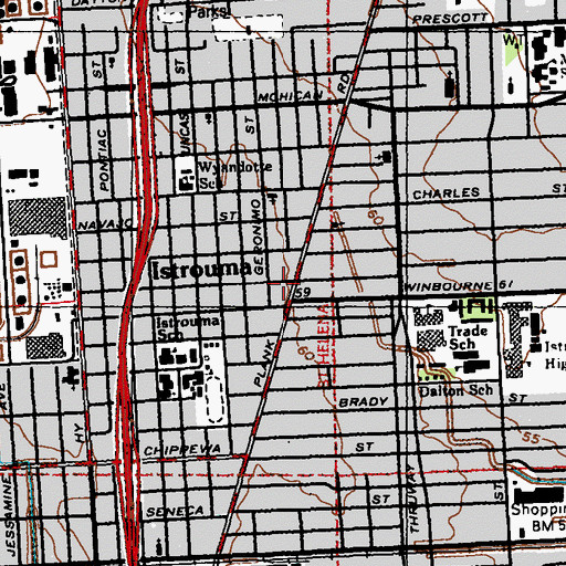 Topographic Map of Way of Holiness Miracle Temple, LA