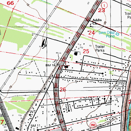 Topographic Map of Westside Apostolic Fellowship Church, LA