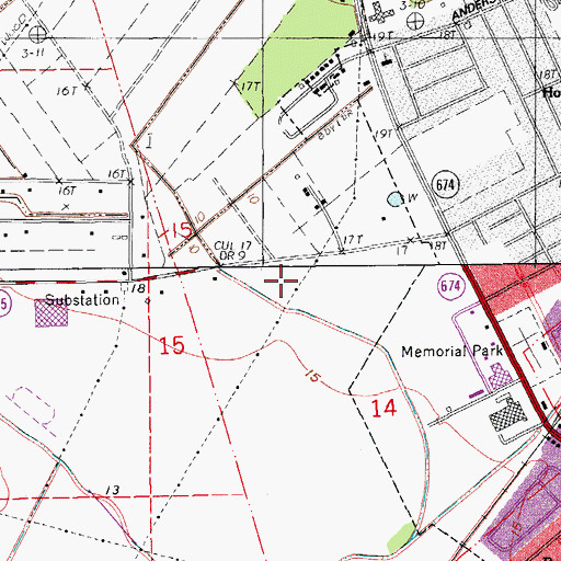Topographic Map of Westside Baptist Chapel, LA