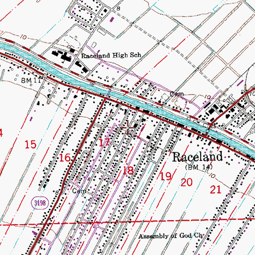 Topographic Map of Word of Deliverance Church, LA