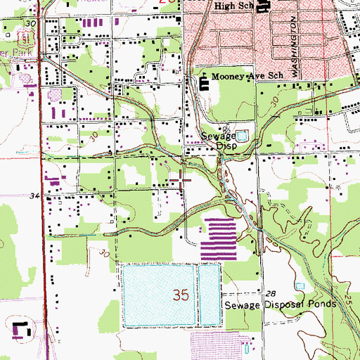 Topographic Map of Zion Apostolic Church, LA