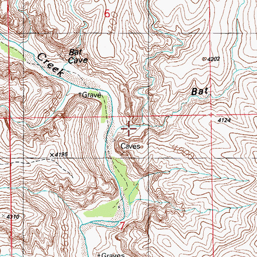 Topographic Map of Bat Canyon, AZ