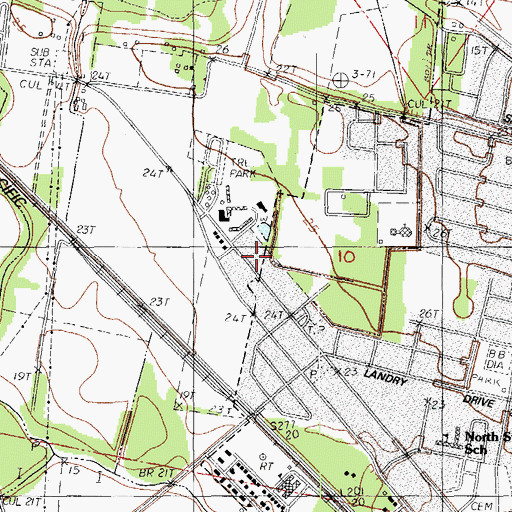 Topographic Map of Zion Hill Christian Fellowship Church, LA