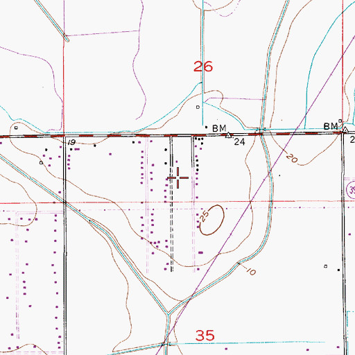 Topographic Map of Zion Hill Holiness Church, LA