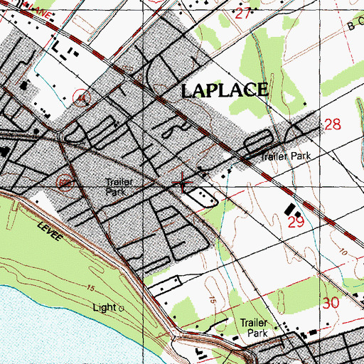 Topographic Map of Zion Travelers Baptist Church, LA
