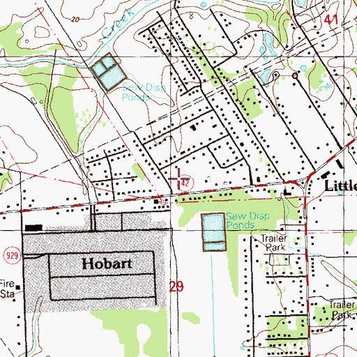 Topographic Map of Ascension Parish Library Galvez Branch, LA