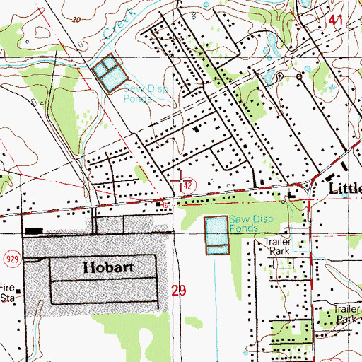 Topographic Map of Ascension Parish Library Galvez Branch, LA
