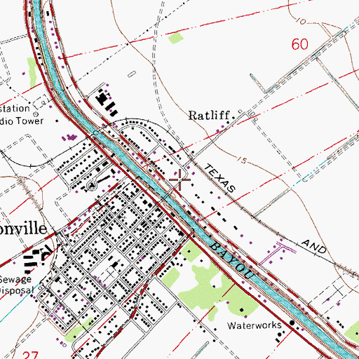 Topographic Map of Assumption Parish Library, LA