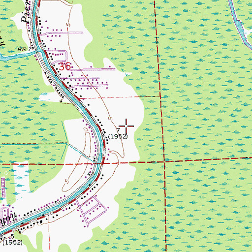 Topographic Map of Assumption Parish Library Pierre Part Branch, LA
