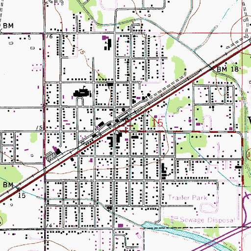 Topographic Map of Calcasieu Parish Library Fontenot Memorial Branch, LA