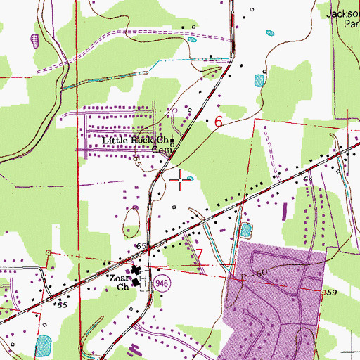 Topographic Map of East Baton Rouge Parish Library Central Branch, LA