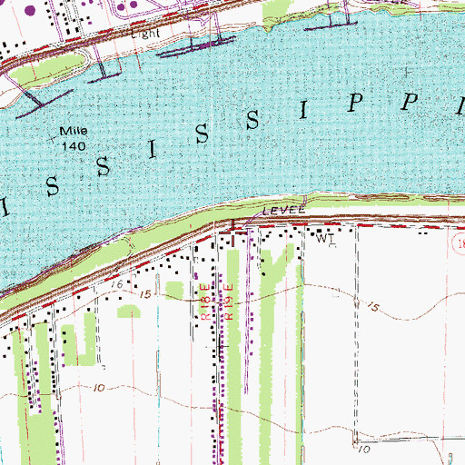 Topographic Map of Saint John the Baptist Parish Library Edgard Branch, LA