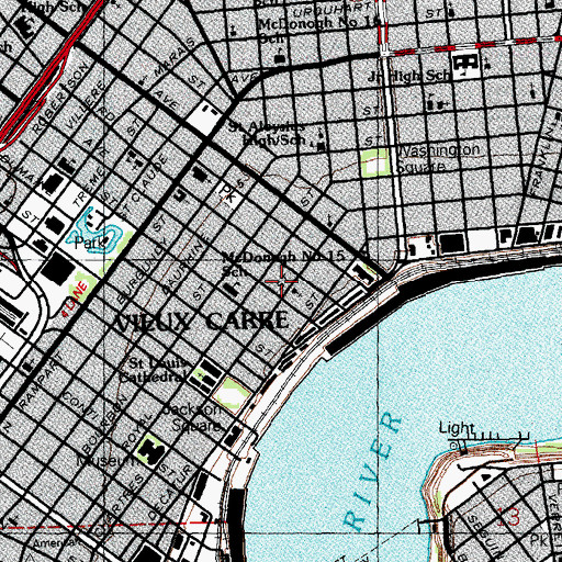 Topographic Map of Beauregard - Keyes House, LA