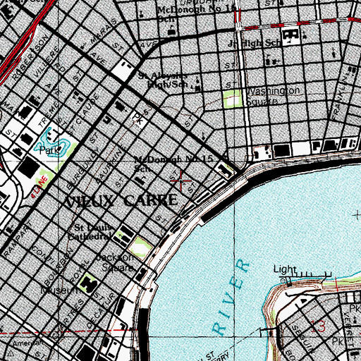 Topographic Map of Catholic Cultural Heritage Center, LA