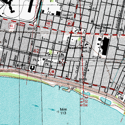 Topographic Map of Children's Castle, LA