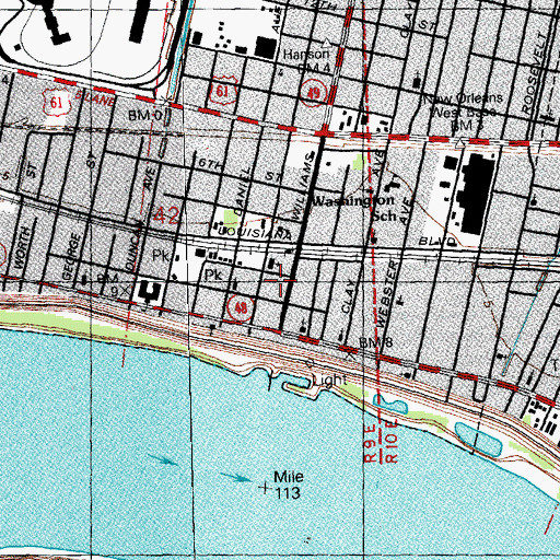 Topographic Map of Freeport McMoran Daily Living Science Center, LA