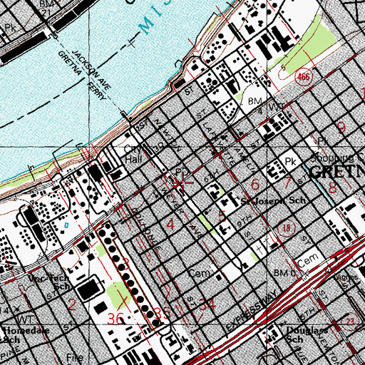 Topographic Map of German - American Cultural Center, LA