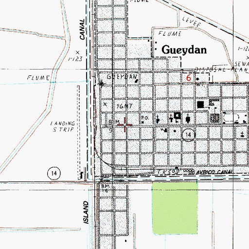 Topographic Map of Gueydan Museum and Cultural Arts Center, LA