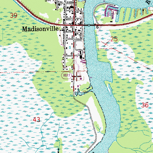 Topographic Map of Lake Ponchatrain Basin Maritime Museum, LA