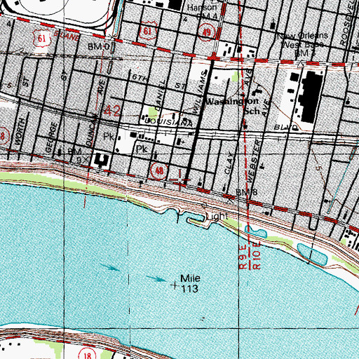 Topographic Map of Louisiana Wildlife and Fisheries Museum and Aquarium, LA