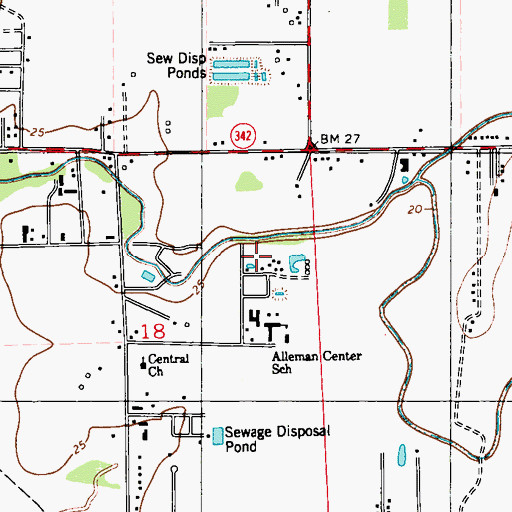 Topographic Map of Mississippi Valley Museum at Acadian Village, LA