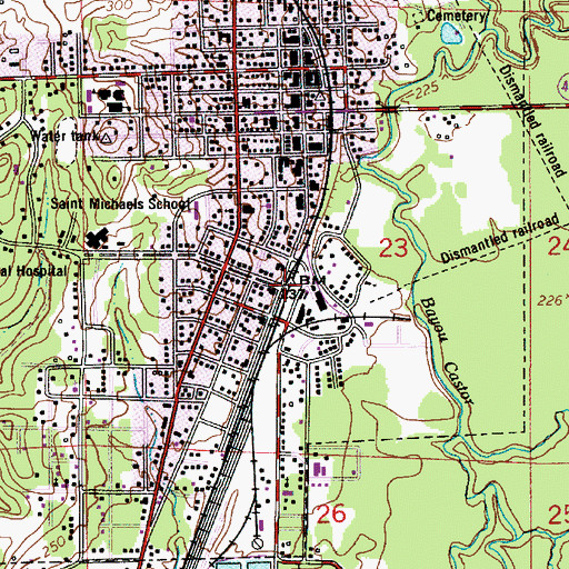 Topographic Map of Museum of West Louisiana, LA