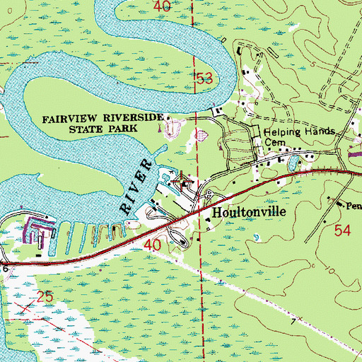 Topographic Map of Otis House Museum, LA