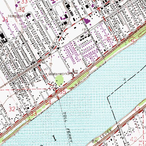 Topographic Map of Saint James Culture and Heritage Center, LA