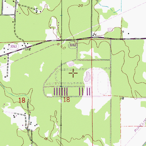 Topographic Map of Delta Downs Racetrack, LA