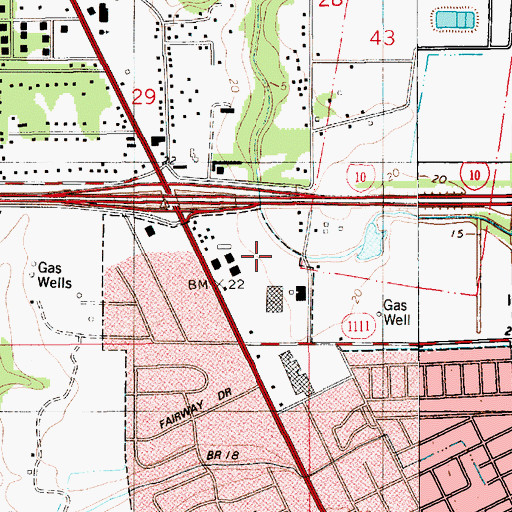 Topographic Map of Acadia Rice Arena, LA