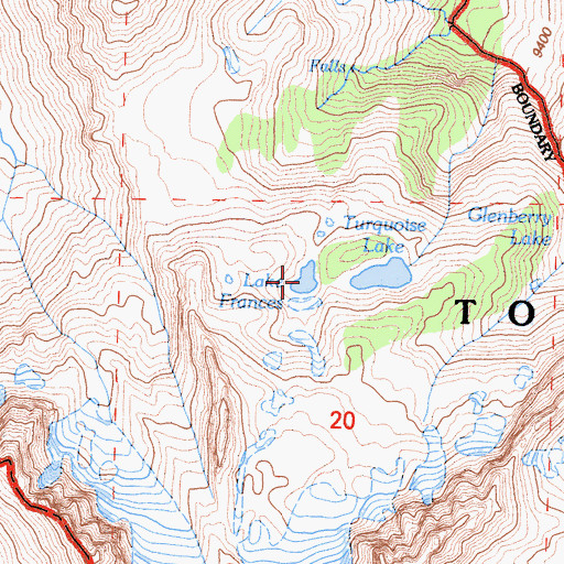 Topographic Map of Lake Frances, CA