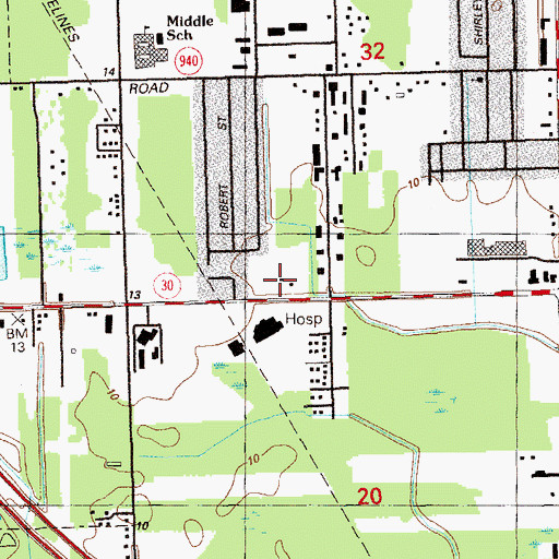 Topographic Map of Ascension Parish Chamber of Commerce, LA