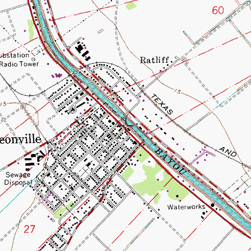 Topographic Map of Assumption Area Chamber of Commerce, LA