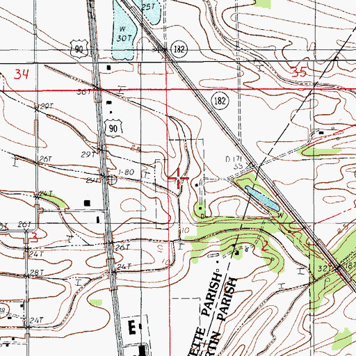 Topographic Map of Zoo of Acadiana, LA