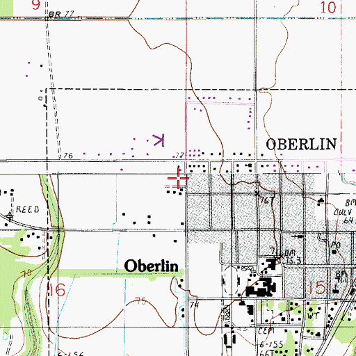 Topographic Map of Allen Parish Office, LA