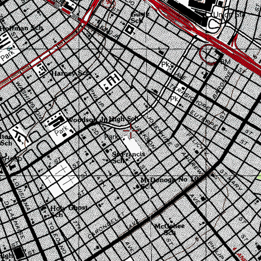 Topographic Map of Allie Mae Williams Multi - Service Center Complex, LA