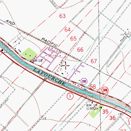 Topographic Map of Assumption Parish Agricultural Building, LA