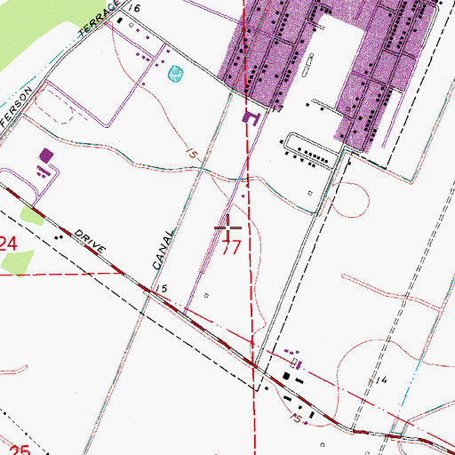 Topographic Map of Iberia Parish Office, LA
