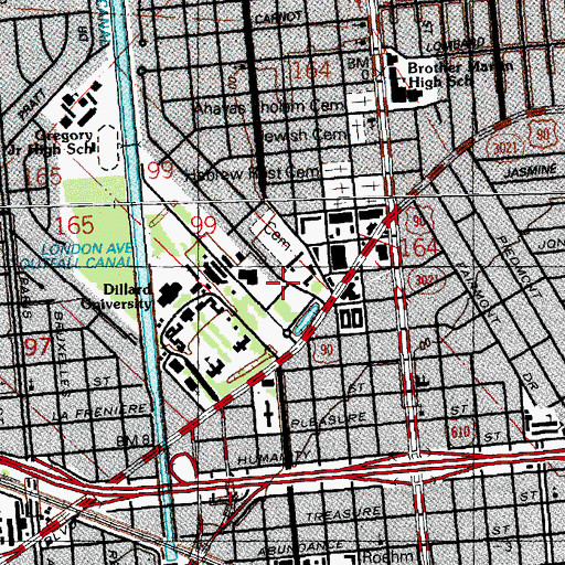 Topographic Map of New Orleans City Admininstration Annex Building, LA
