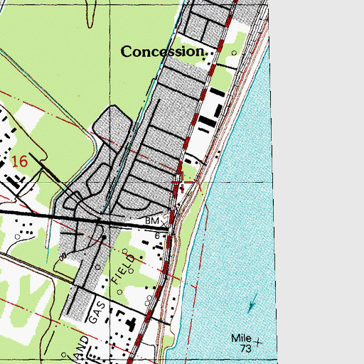 Topographic Map of Plaquemines Parish Office, LA